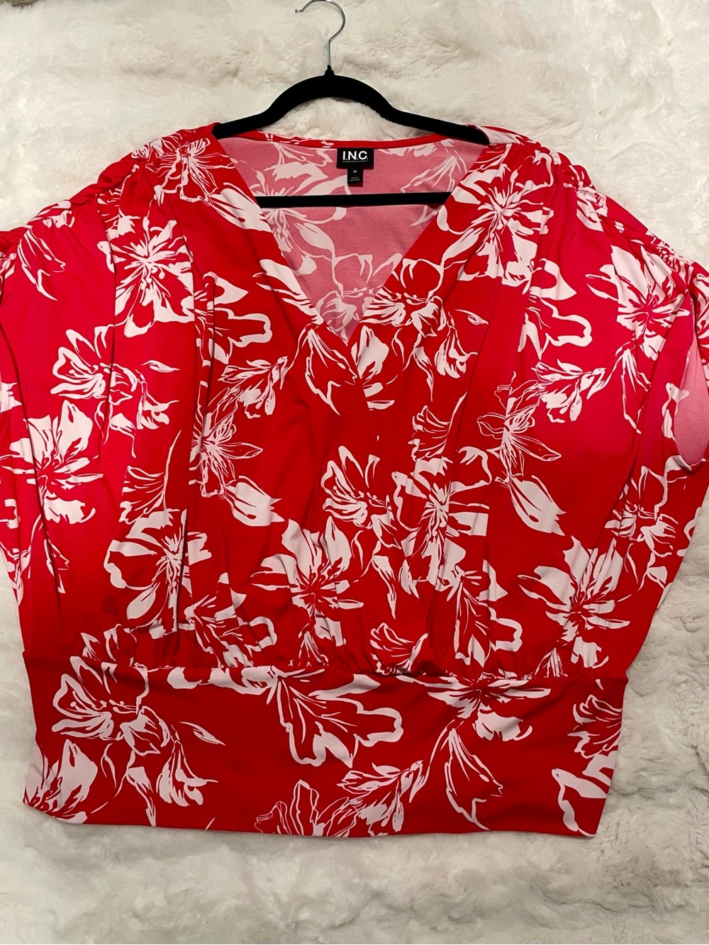 INC International Concepts short sleeve blouse